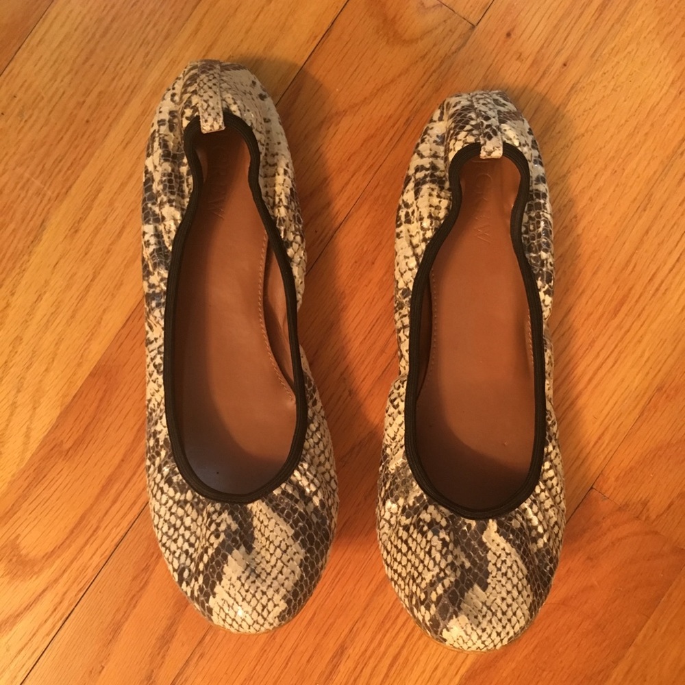 J.Crew Flats Snakeskin Print 🐍